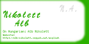 nikolett alb business card